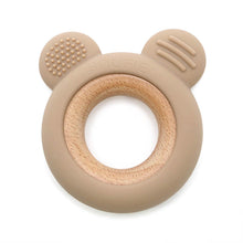 Afbeelding in Gallery-weergave laden, Soft Bear Wood & Silicone Teether | KHAKI