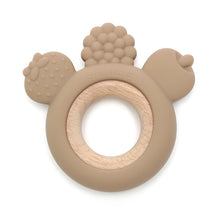 Afbeelding in Gallery-weergave laden, Soft & Hard | FRUIT Wood & Silicone Teether | KHAKI