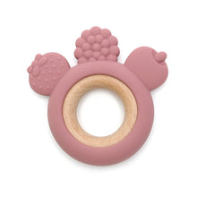 Afbeelding in Gallery-weergave laden, Soft & Hard | FRUIT Wood & Silicone Teether | ROSE