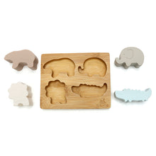 Afbeelding in Gallery-weergave laden, Soft & Hard | Animal PUZZLE Bamboo & Silicone | Pastel