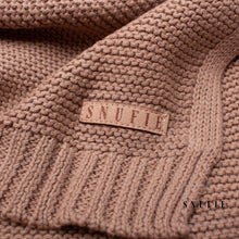 Afbeelding in Gallery-weergave laden, Snufie wiegdekentje | 100% katoen | Premium babydeken | extra zacht 100x80cm | Basic Knit | Khaki
