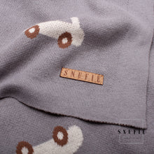 Afbeelding in Gallery-weergave laden, Snufie babydeken 100% bamboe katoen extra zacht 100x80cm | Pluisvrije deken | Premium babydeken | Autootje grijs